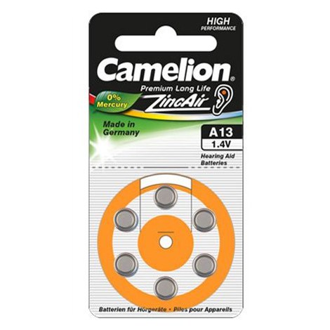 Camelion | A13/DA13/ZL13 | Zinc air cells | 6 pc(s)